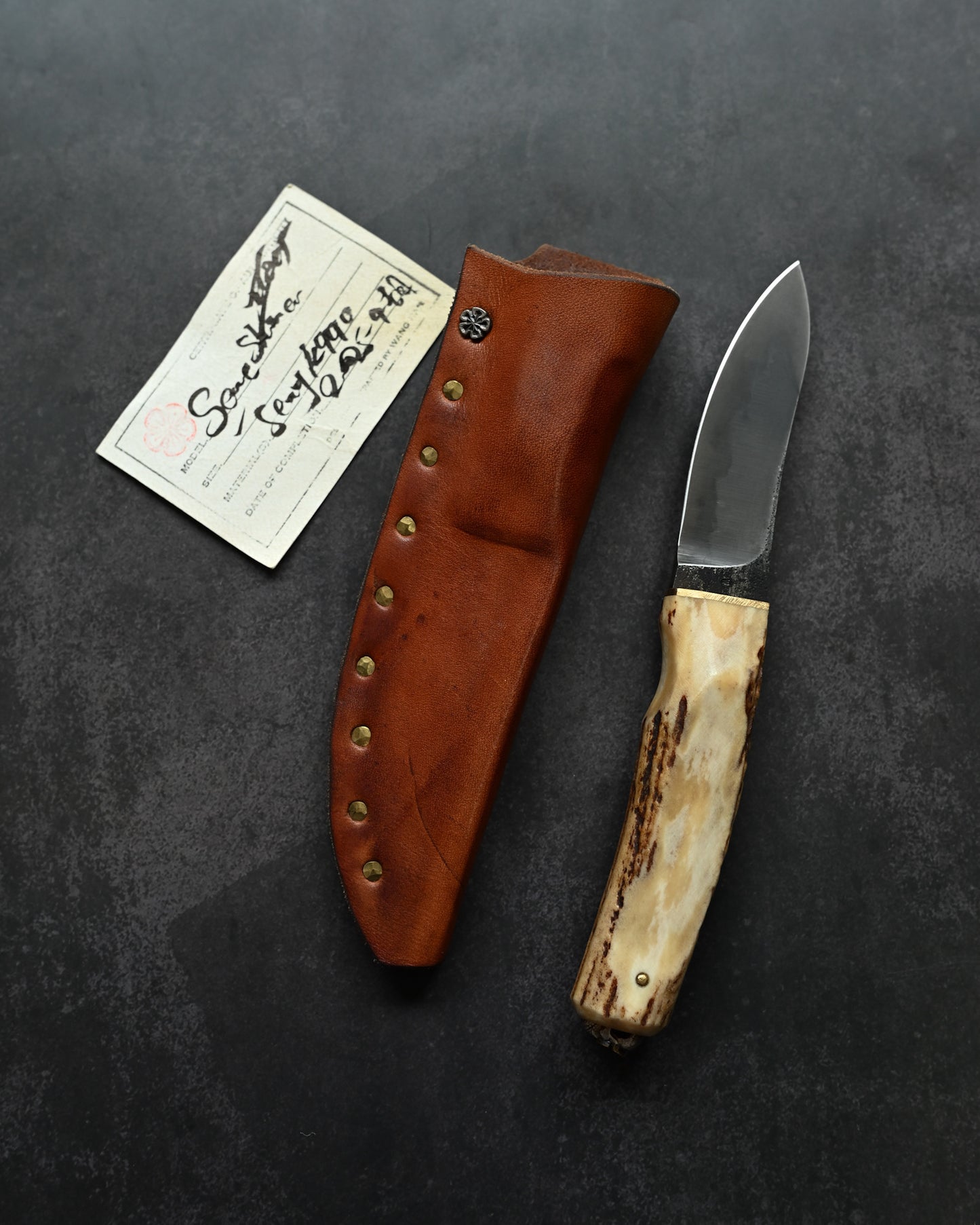 Wtopia Hunting Knife (Semi Skinner) – K990 Hamon Handmade Knife, Made in Japan