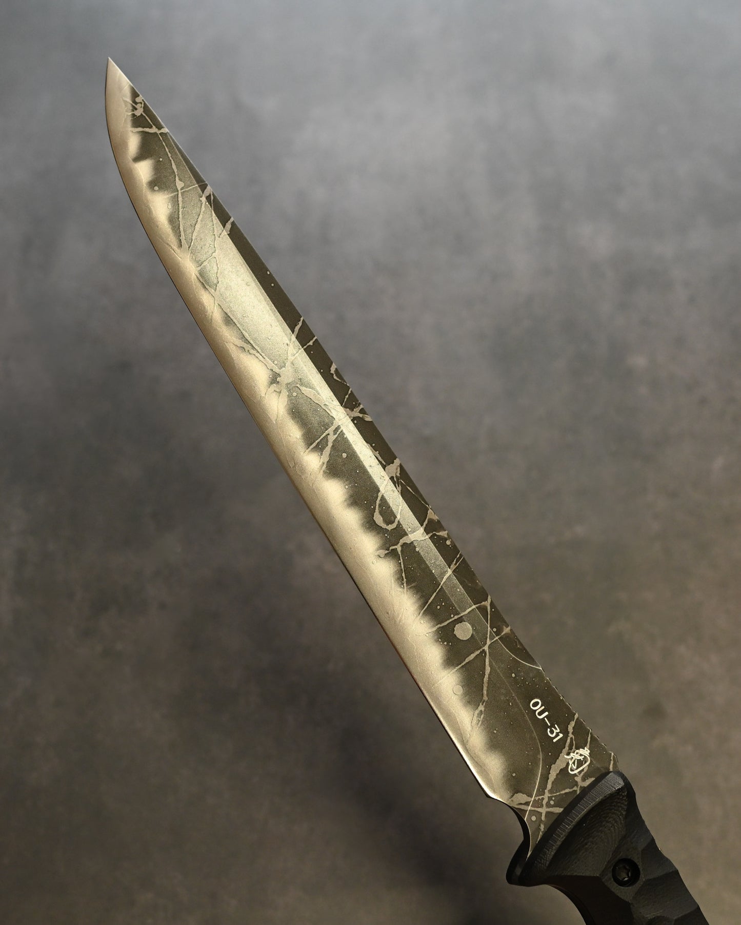 Kobe Exhibition Limited Extremely Rare Extra Thick Kiku Knives Kikuo Matsuda Stout Spear OU31 Steel Black G10