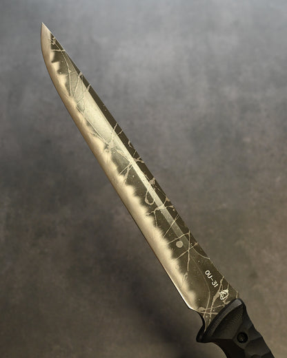 Kobe Exhibition Limited Extremely Rare Extra Thick Kiku Knives Kikuo Matsuda Stout Spear OU31 Steel Black G10