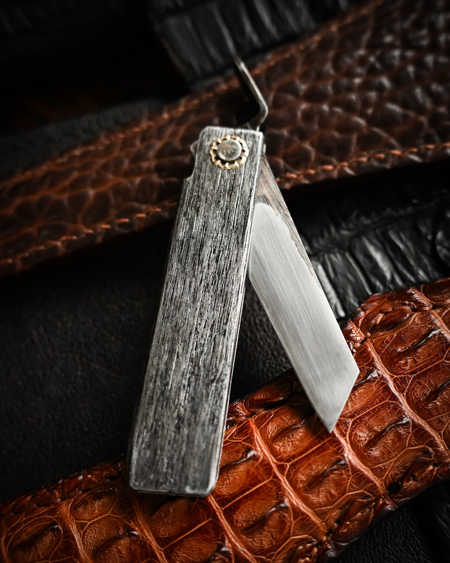 日本製 田代雅之 S709 One-Off 青紙 肥厚守 EDC カスタムフォールディングナイフ