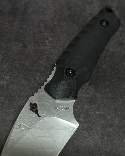 極稀少｜琵琶湖特別モデル｜松田菊男「湖風」｜14C28N アウトドア直刀｜G10ハンドル