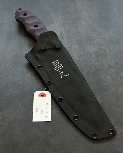 極稀少｜琵琶湖展会版｜松田昌之（松田菊男の二代目）「紫電 Shiden」｜OU-31 極厚アウトドア直刀｜G10ハンドル