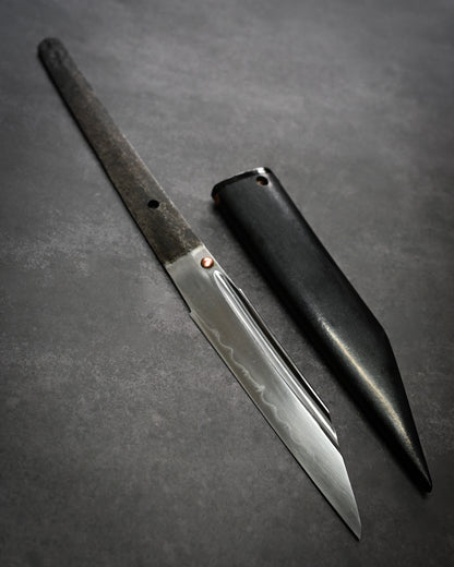 Yukio Nibu – One-Off Custom Knife R8-14 Reclaimed Seki Military Sword Fragment