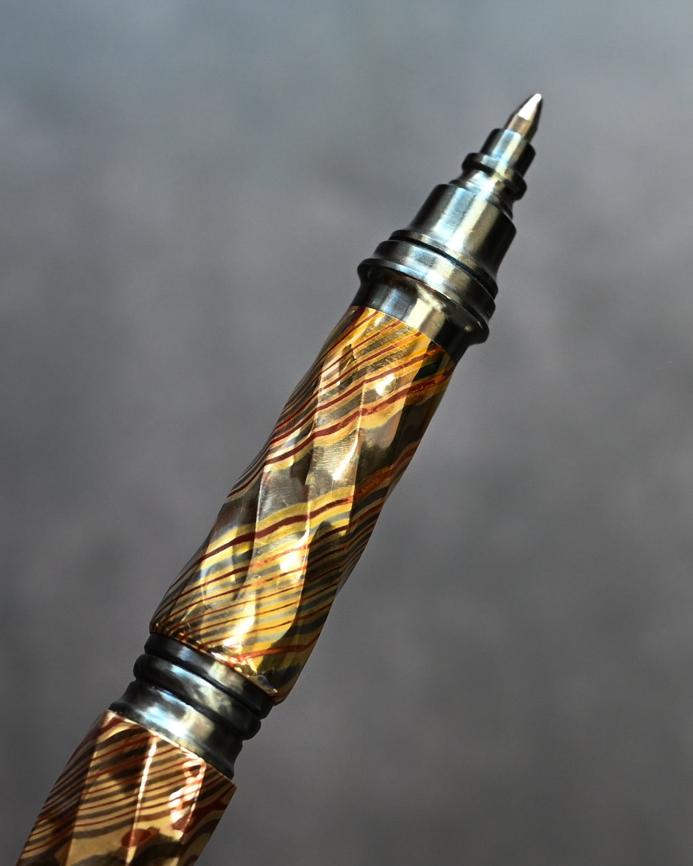 Rare Hidetoshi Nakayama Kyoto Show Edition Spiral-Pattern Mokume-gane EDC Pen