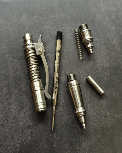 Hidetoshi Nakayama Bolt-Action Rotating Pen – Hidden Mechanism, Dual-Length Design