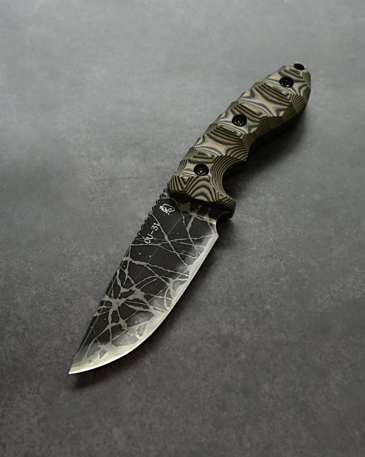 Kikuknives Suwa (諏訪 / スワ) | OU-31 Steel × G-10 Layered Handle | Kiku Matsuda Custom Knife