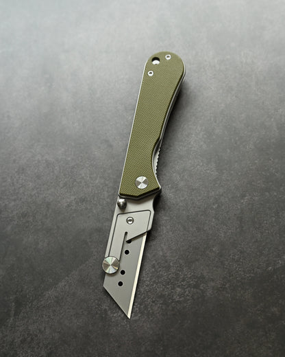 NUKNIVES OD Green G10 Handle Quick-Open Replaceable Blade Utility Knife | Kumpanter U23