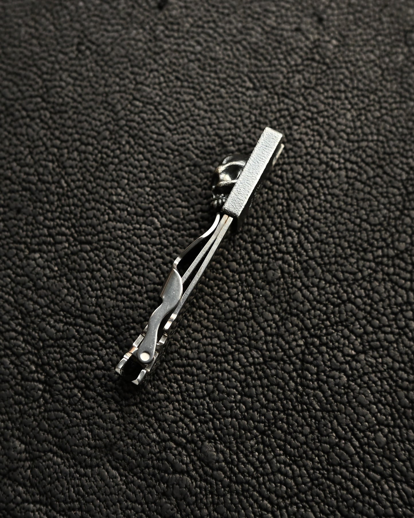 Discontinued and Rare Steel Flame Nail Clipper with Sterling Silver Warrior Skull