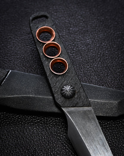 Recommended Artist Yukio Nibu One-Off Custom Knife No. R8-9 Forged from Vintage Hand-Forged Blade Steel