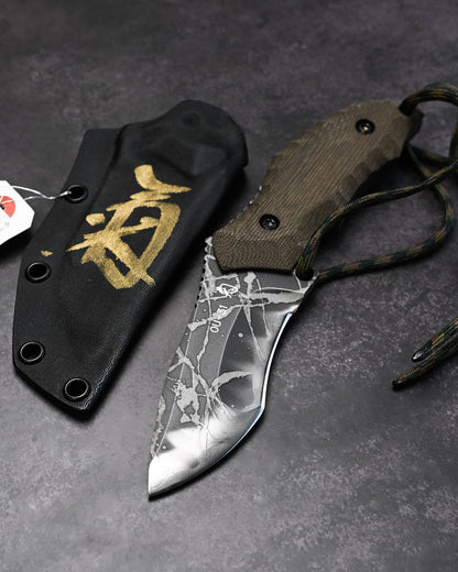 希少 Kiku Knives 松田菊男 バックアップミニ カスタムアウトドアナイフ OU-31ブレード