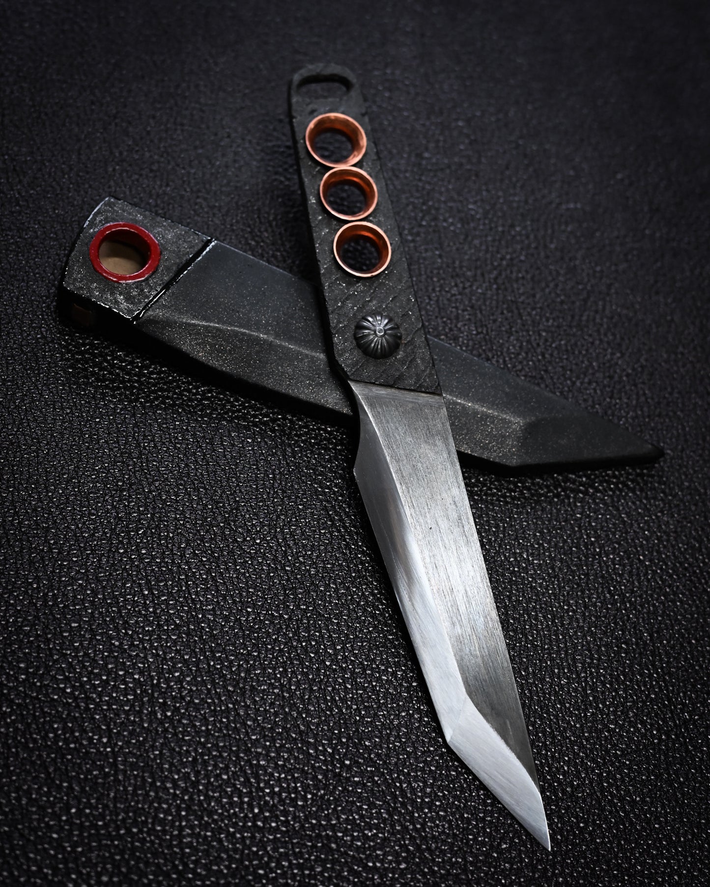Recommended Artist Yukio Nibu One-Off Custom Knife No. R8-9 Forged from Vintage Hand-Forged Blade Steel
