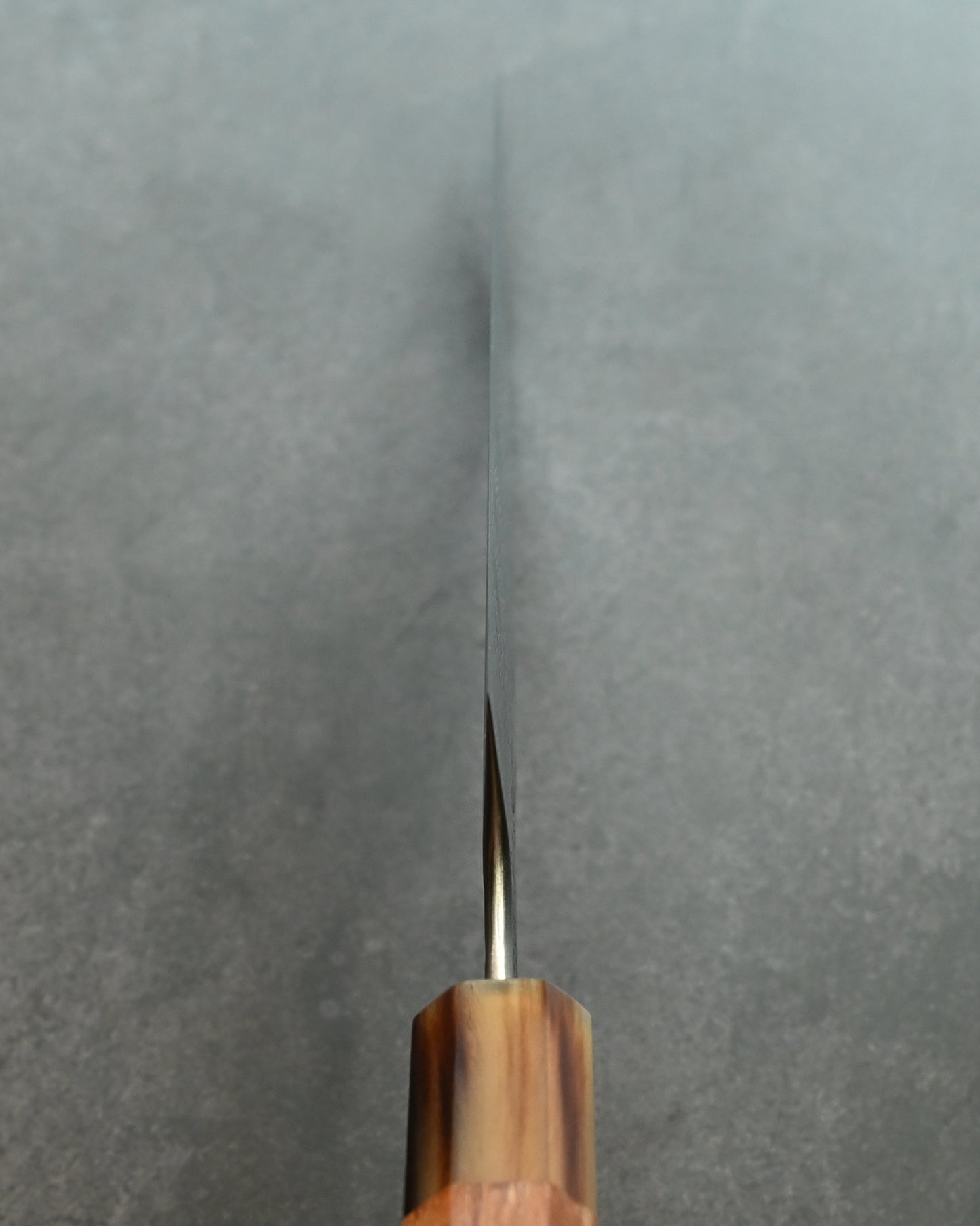 Saruku Homura-Un Knife 165mm Japanese Kitchen Knife SPG2 Damascus  Burl Wood Handle  Buffalo Horn Ferrule