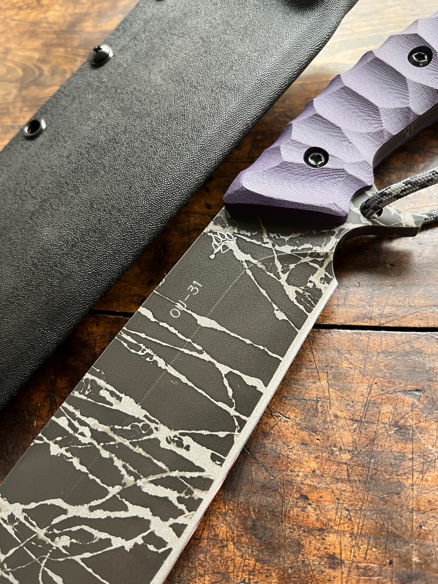 Kiku Knives Shironagasu Kujira Nata – Kikuo Matsuda & Masayuki Matsuda OU-31  San Mai Custom Fixed Blade Knife