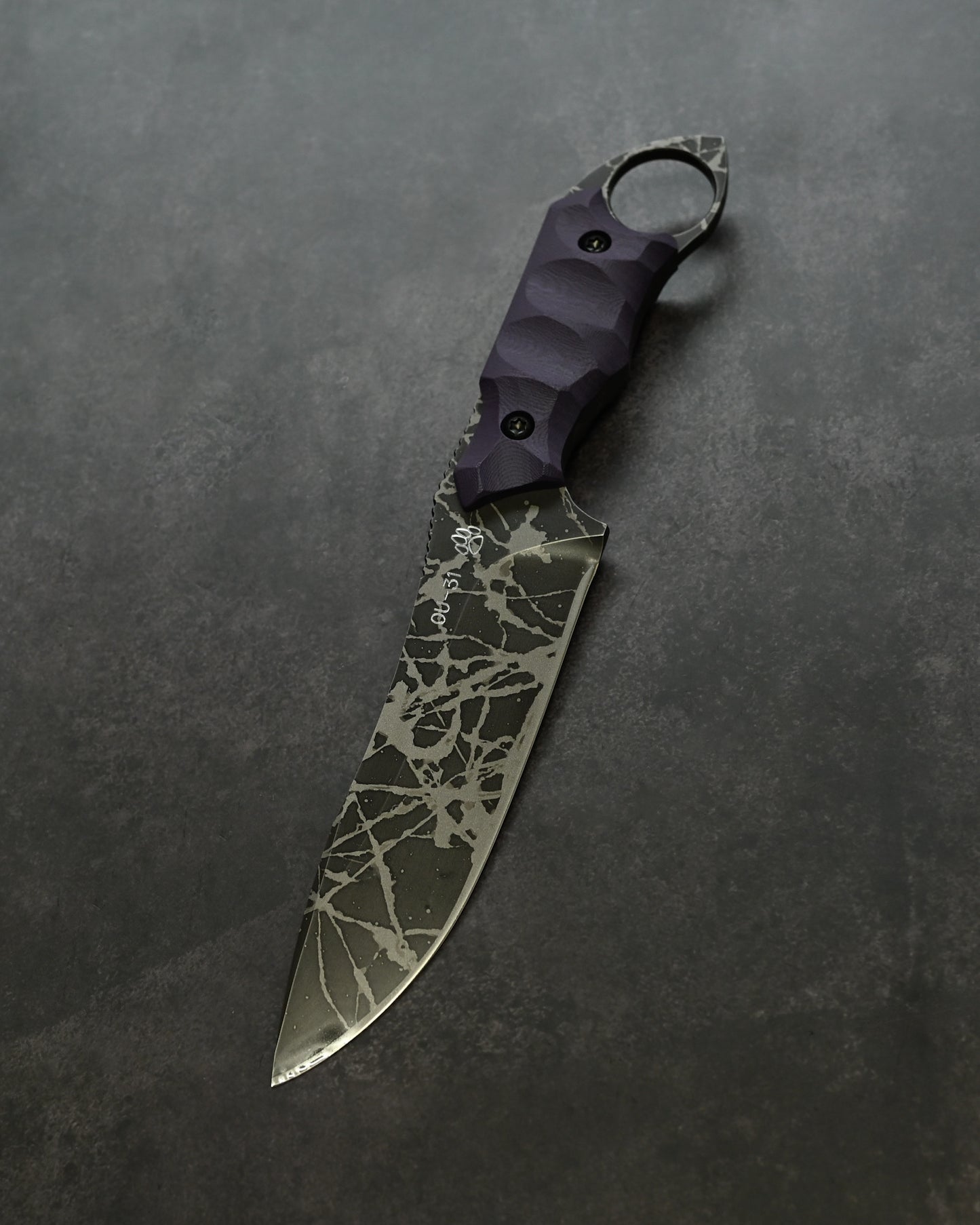 Limited Edition | Masayuki “Badger” — OU-31 Steel × Purple G10 Handle | KIKU-BAG