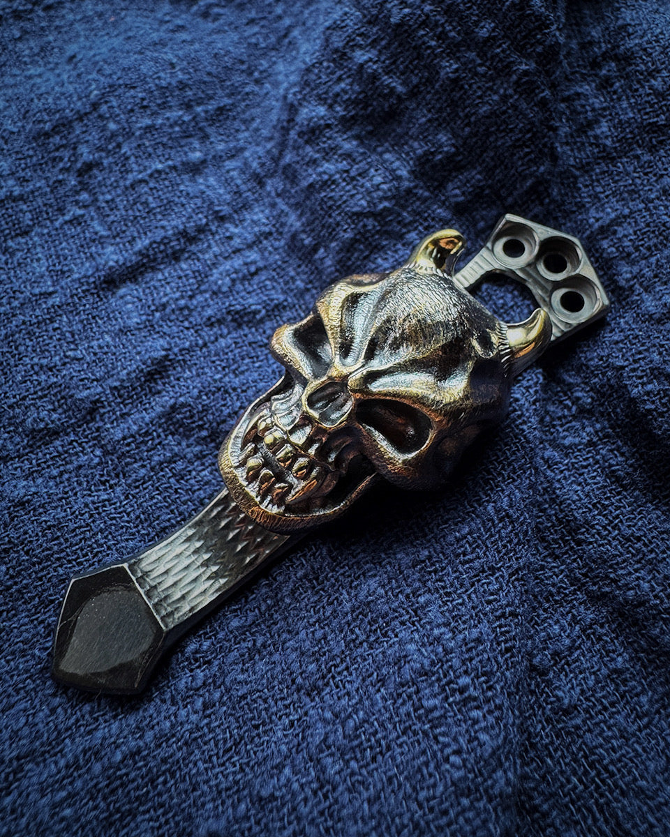 Steel Flame x Ti2 Design-- 3 Hole Bronze Hannya Clip