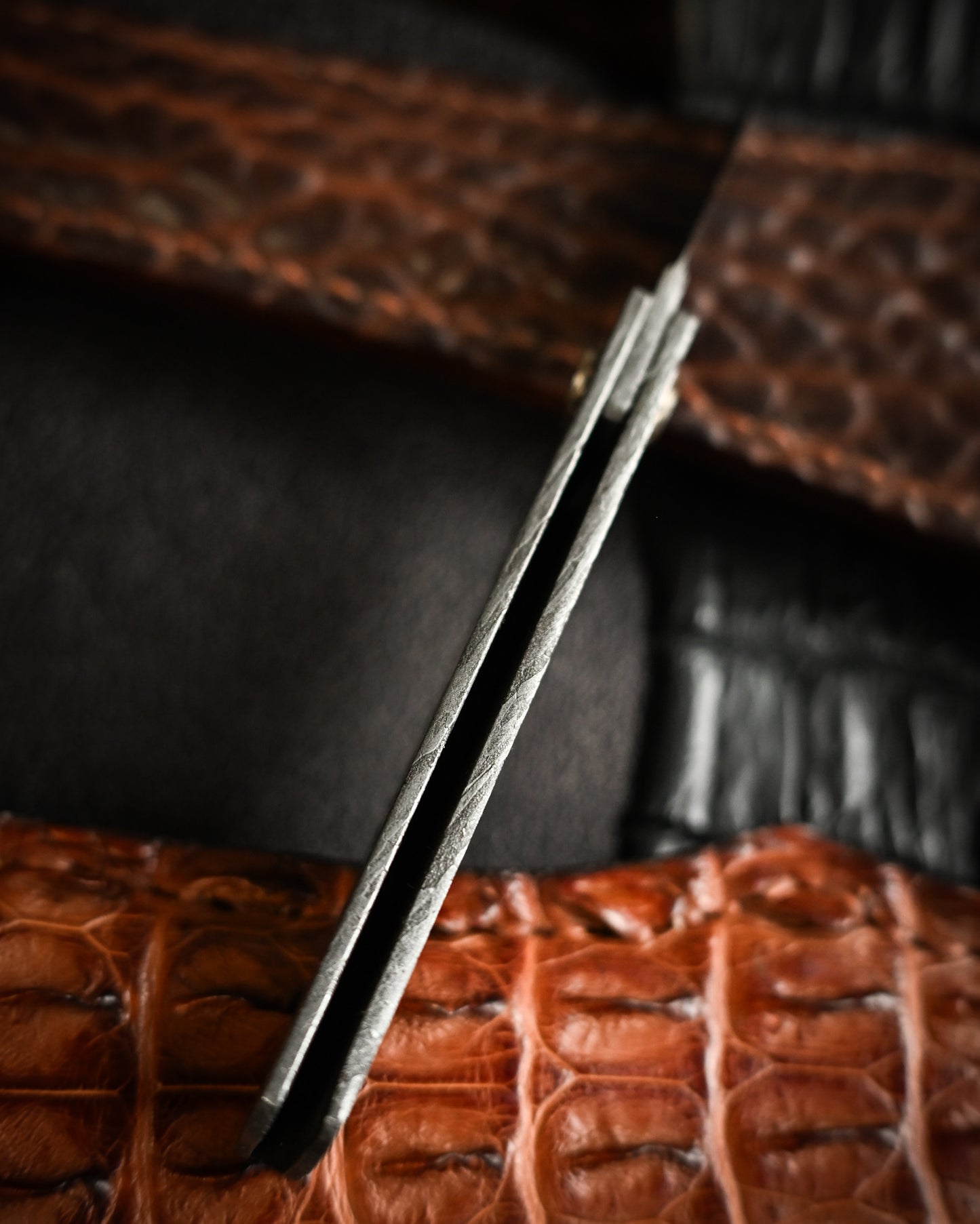 Masayuki Tashiro S7110 Forged Dragon Scale Damascus Higonokami EDC Custom Folding Knife