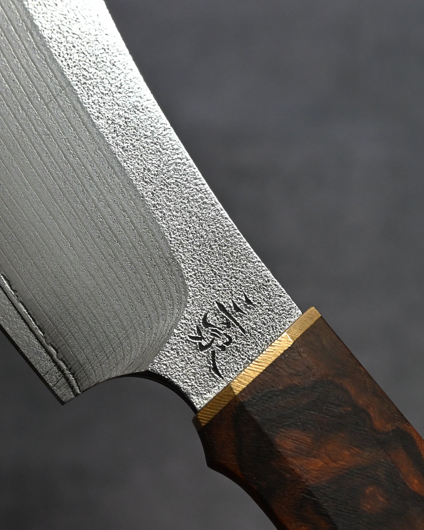 Sunizumi Knives “Little Brown” Full Custom Outdoor Bunka Knife SPG2 Damascus (#6)
