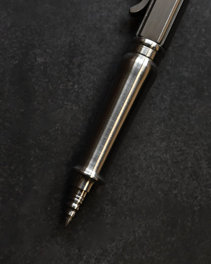 Hidetoshi Nakayama Kyoto Show Edition Stainless Steel Bolt-Action Tactical Pen Type B – Rounded Conical Tip