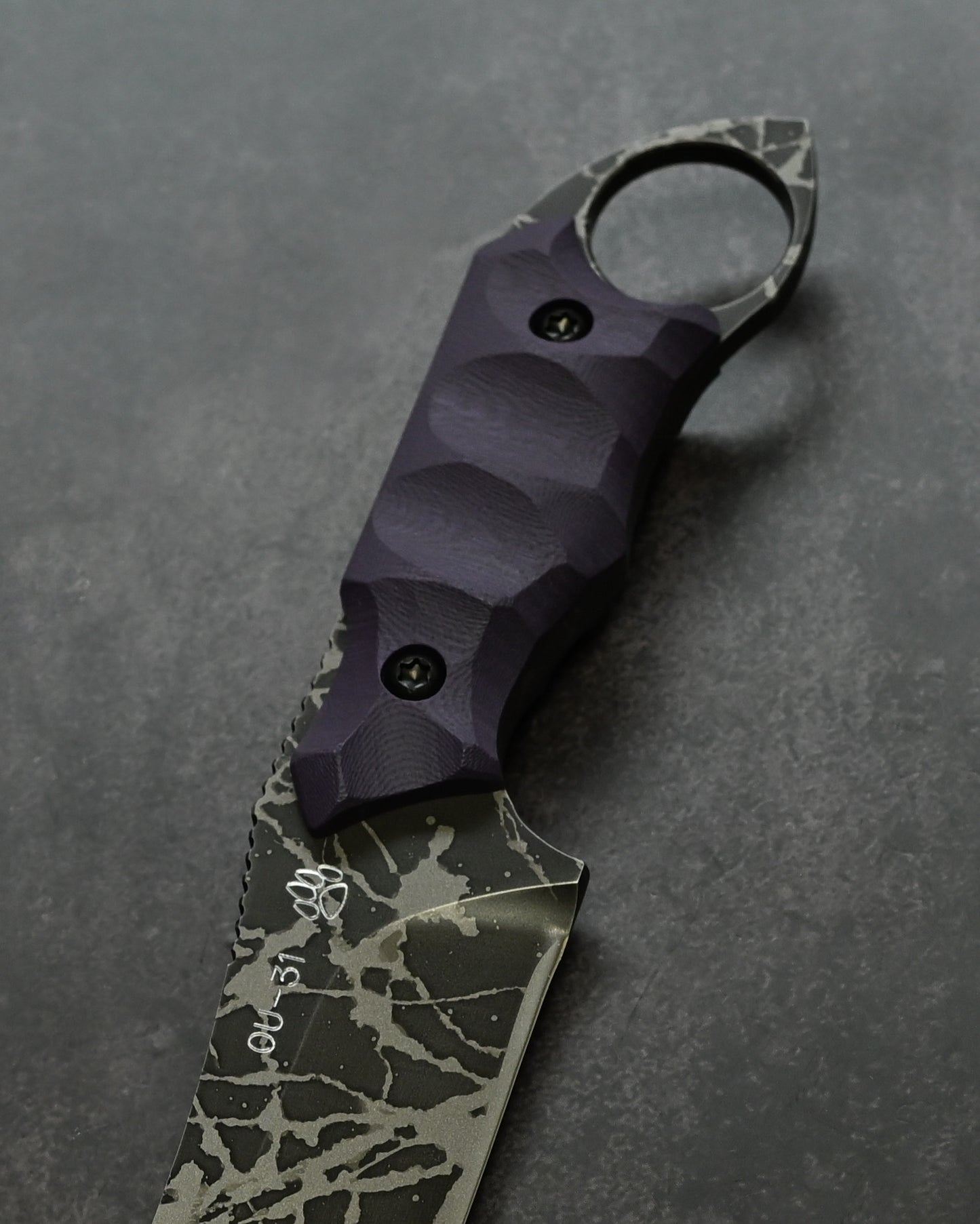 Limited Edition | Masayuki “Badger” — OU-31 Steel × Purple G10 Handle | KIKU-BAG