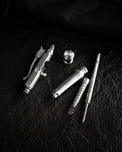 Hidetoshi Nakayama Custom Stainless Steel Bolt-Action Tactical Pen Knife