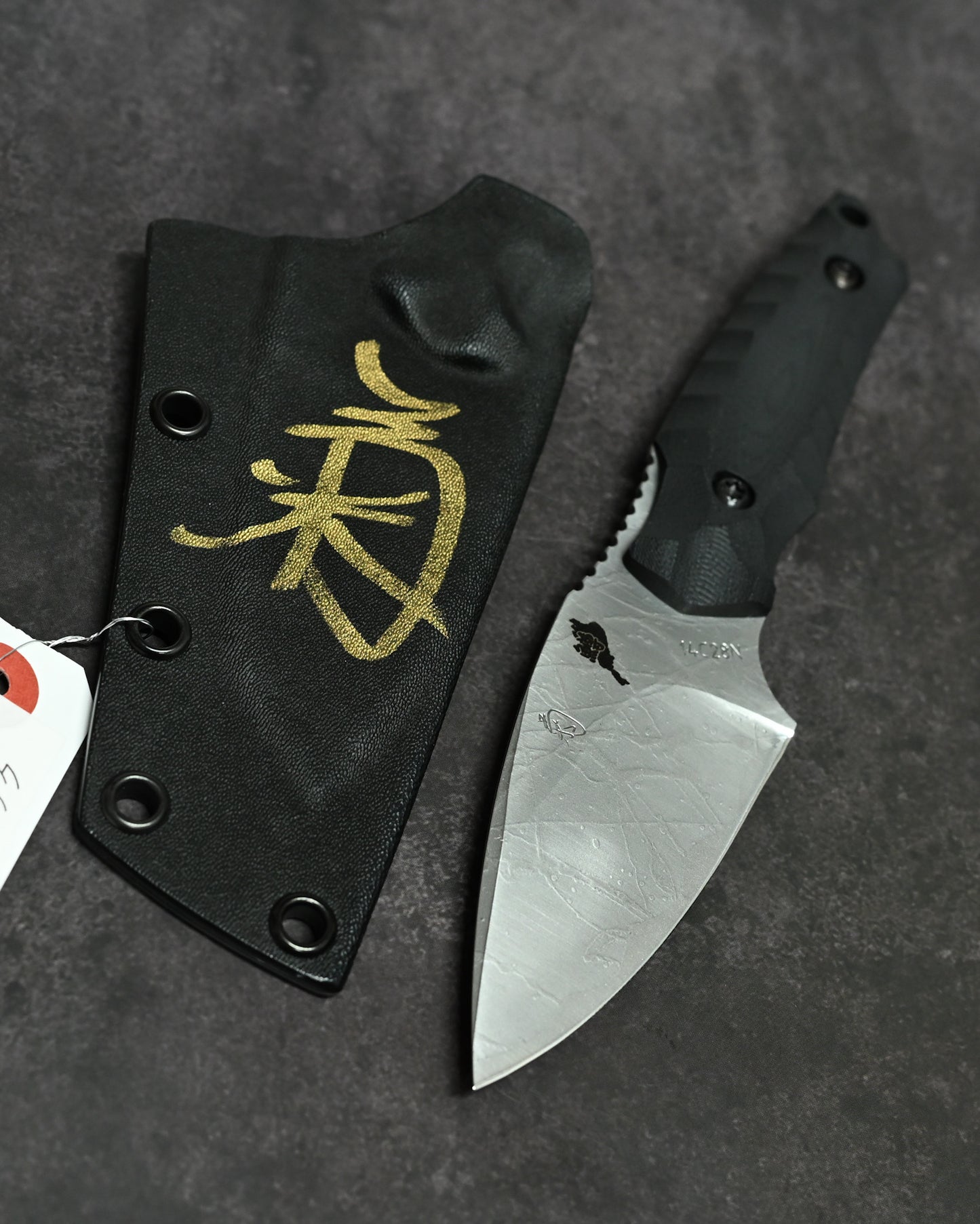 極稀少｜琵琶湖特別モデル｜松田菊男「湖風」｜14C28N アウトドア直刀｜G10ハンドル