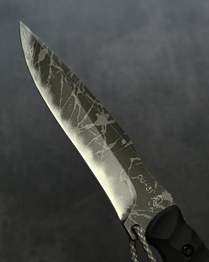 Kiku Knives King Fisher II by Kiku Matsuda｜OU-31 Tool Steel Outdoor Camping Fixed Blade｜Black G10 Handle｜Handmade in Japan