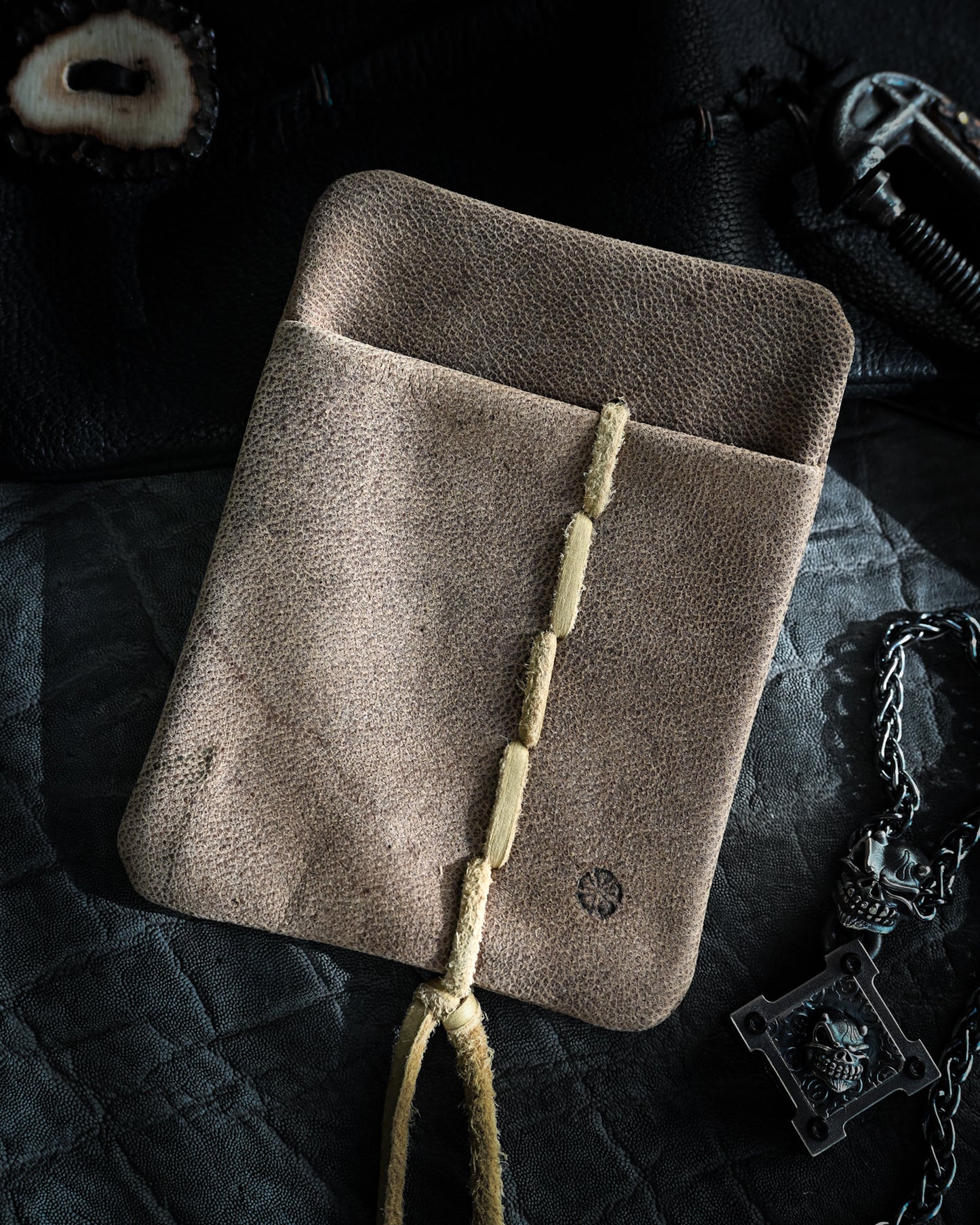 Made in Japan Wtopia × Etsurin Handmade Custom 2-in-1 Knife / Tool Storage Pouch – Camel Leather