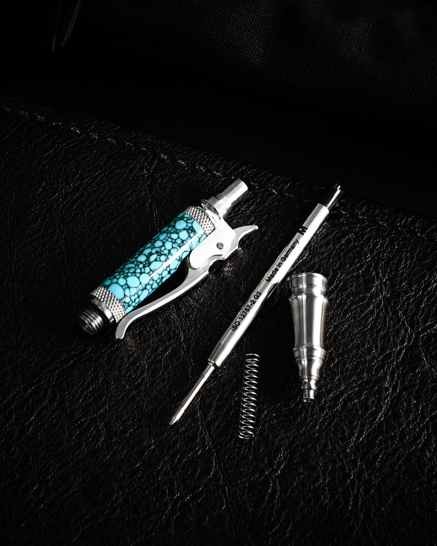 Hidetoshi Nakayama Mini　Turquoise Stainless Steel Click Pen　S