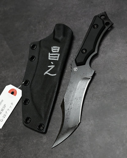 Black-One 日本製 固定刃ナイフ 松田菊男（松田昌之）作｜青紙スーパー鋼｜G10 ブラック