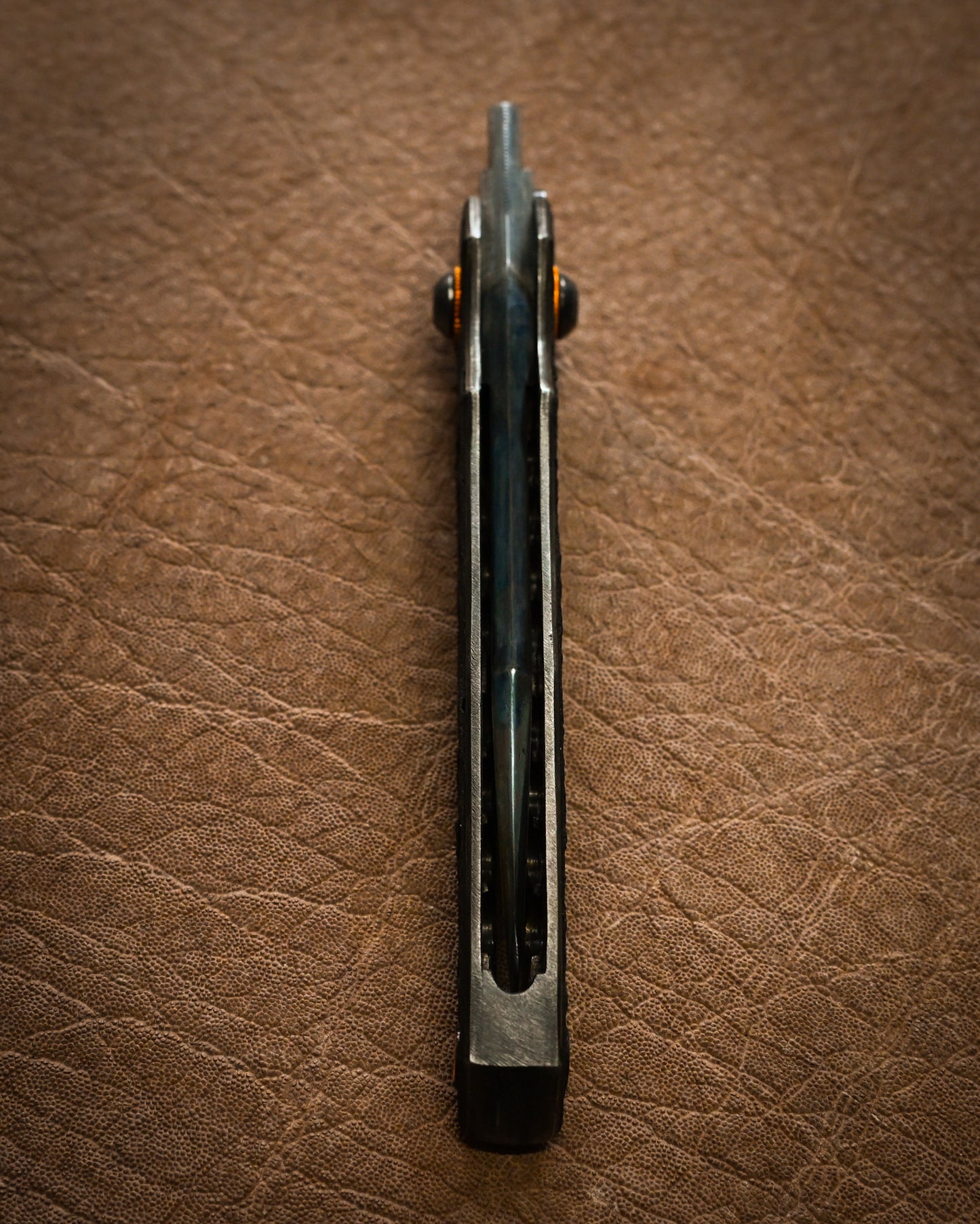 推薦作家・極希少 二部幸夫作 東京展示会モデル No.R8-2 「肥厚守」カスタムフォールディングナイフ