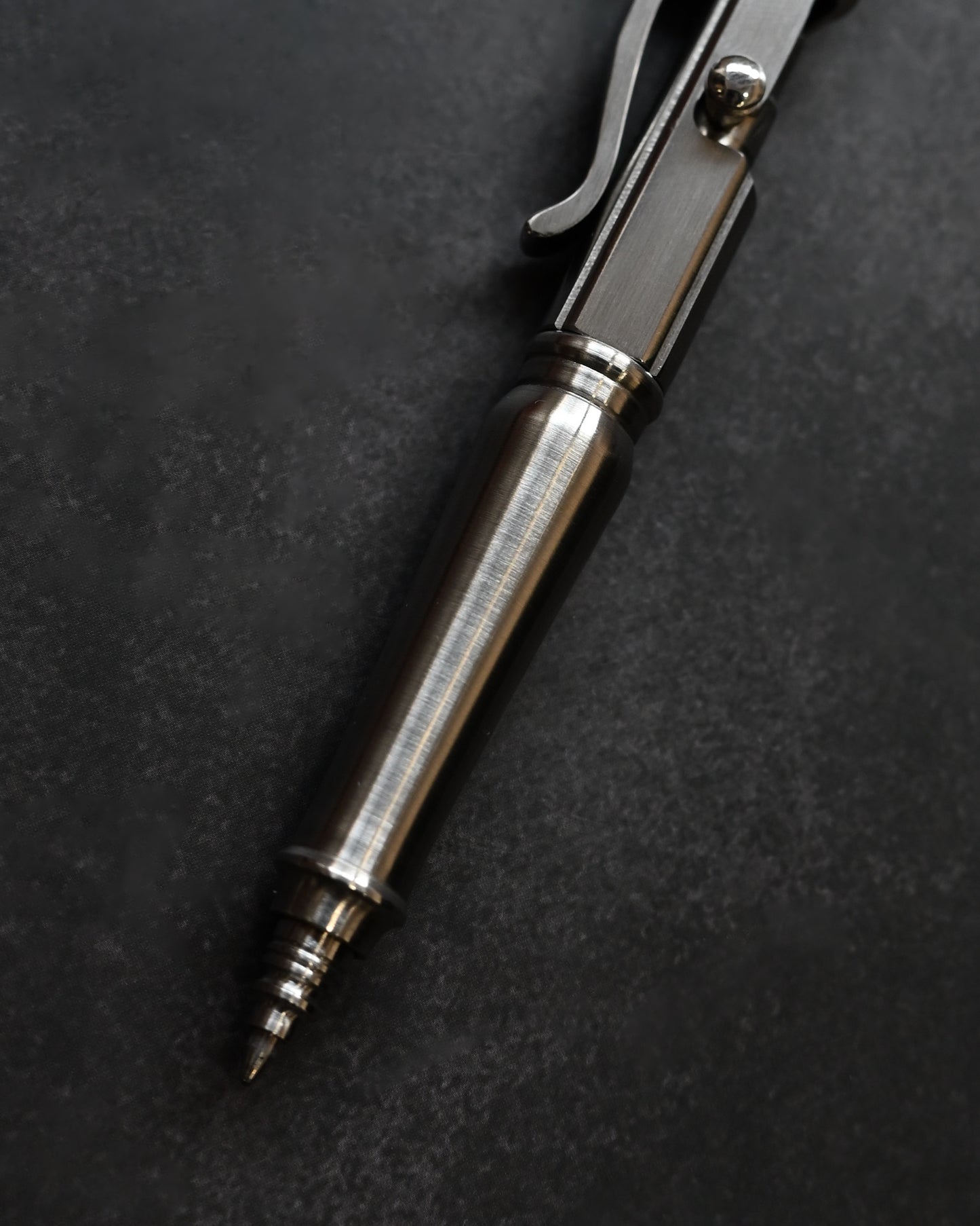 Hidetoshi Nakayama Kyoto Show Edition Stainless Steel Bolt-Action Tactical Pen Type A – Conical Tip