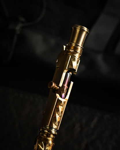 Hidetoshi Nakayama New Custom Tactical Pen Twist Pattern Body ＋ Damascus Blade Head