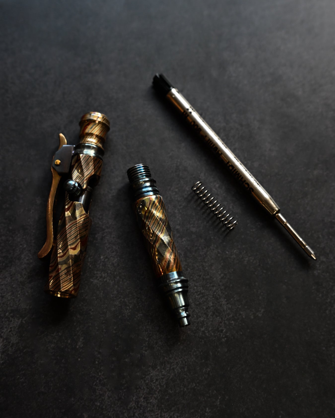 Rare Hidetoshi Nakayama Kyoto Show Edition Spiral-Pattern Mokume-gane EDC Pen