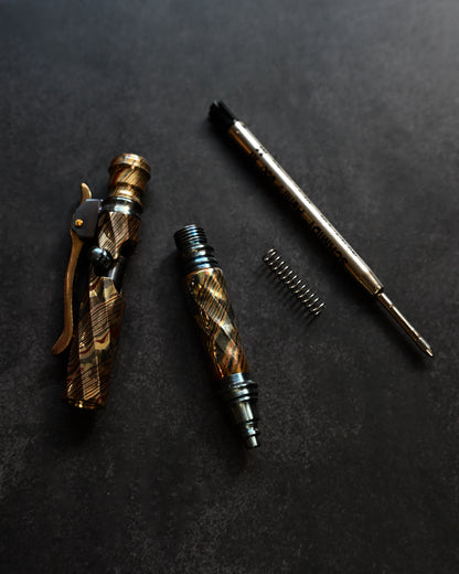 Rare Hidetoshi Nakayama Kyoto Show Edition Spiral-Pattern Mokume-gane EDC Pen