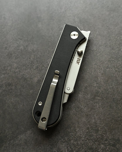 NUKNIVES Black G10 Handle Quick-Open Replaceable Blade Utility Knife | Kumpanter U23