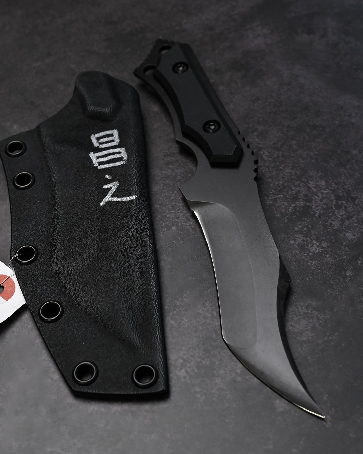Black-One Japanese Fixed Blade Knife by Kiku knives (Masayuki Matsuda) Aogami Super Black G10