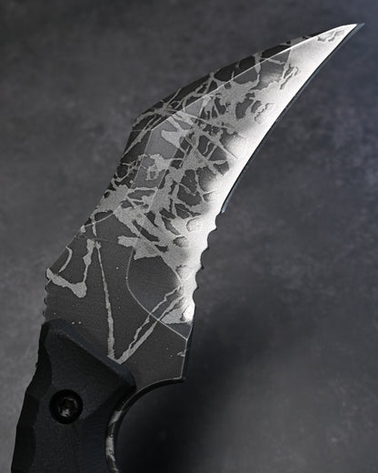 KIKUKNIVES Karambit Hawk Rare Ginza Exhibition Edition – OU-31 Steel, Black G10 Handle, Personally Signed
