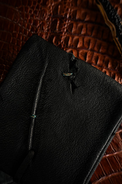 Made in Japan Wtopia One-Off Custom 4-in-1 Knife / Tool Roll Case – Bear Leather, Hokkaido Deer Antler Button, Bear Claw Charm