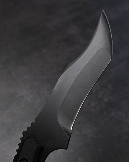 Black-One Japanese Fixed Blade Knife by Kiku knives (Masayuki Matsuda) Aogami Super Black G10