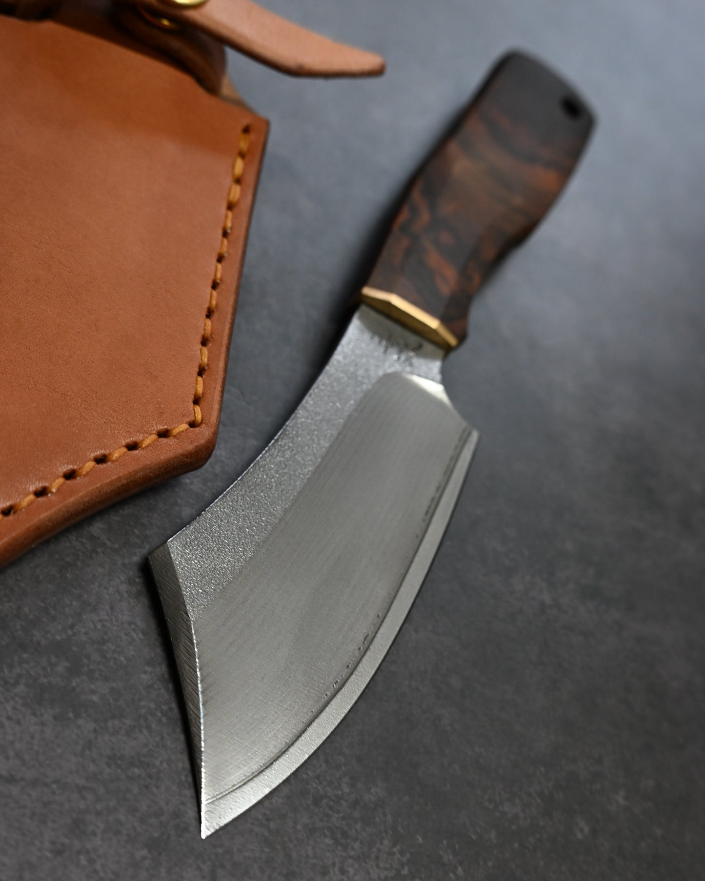 Sunizumi Knives “Little Brown” Full Custom Outdoor Bunka Knife SPG2 Damascus (#6)