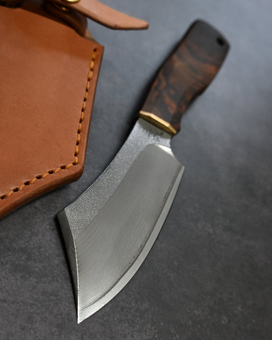 Sunizumi Knives “Little Brown” Full Custom Outdoor Bunka Knife SPG2 Damascus (#6)