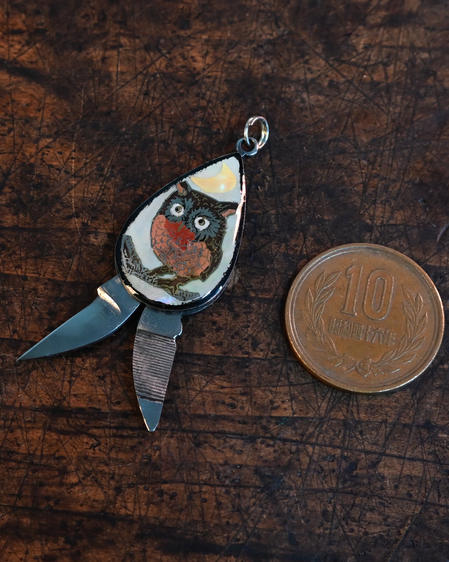 Elegant Mini Owl Necklace - Handmade Art by Katsuhiko Miura, Symbol of Wisdom and Protection Letter Opener