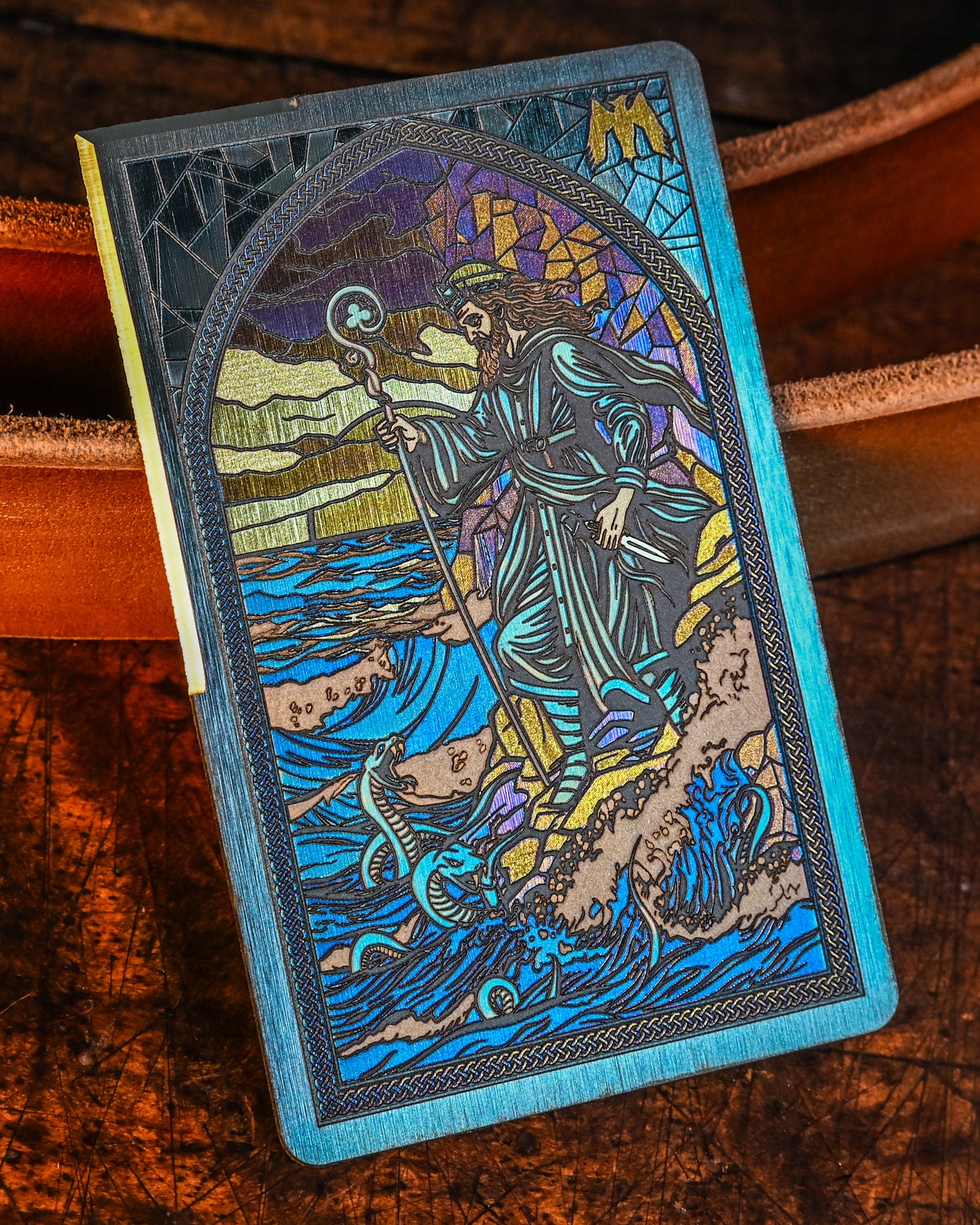 Mummert Knives Moses-Themed Titanium Card Knife – A Symbol of Mystery and Power