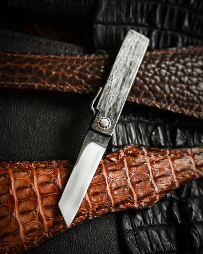 日本製 田代雅之 S709 One-Off 青紙 肥厚守 EDC カスタムフォールディングナイフ