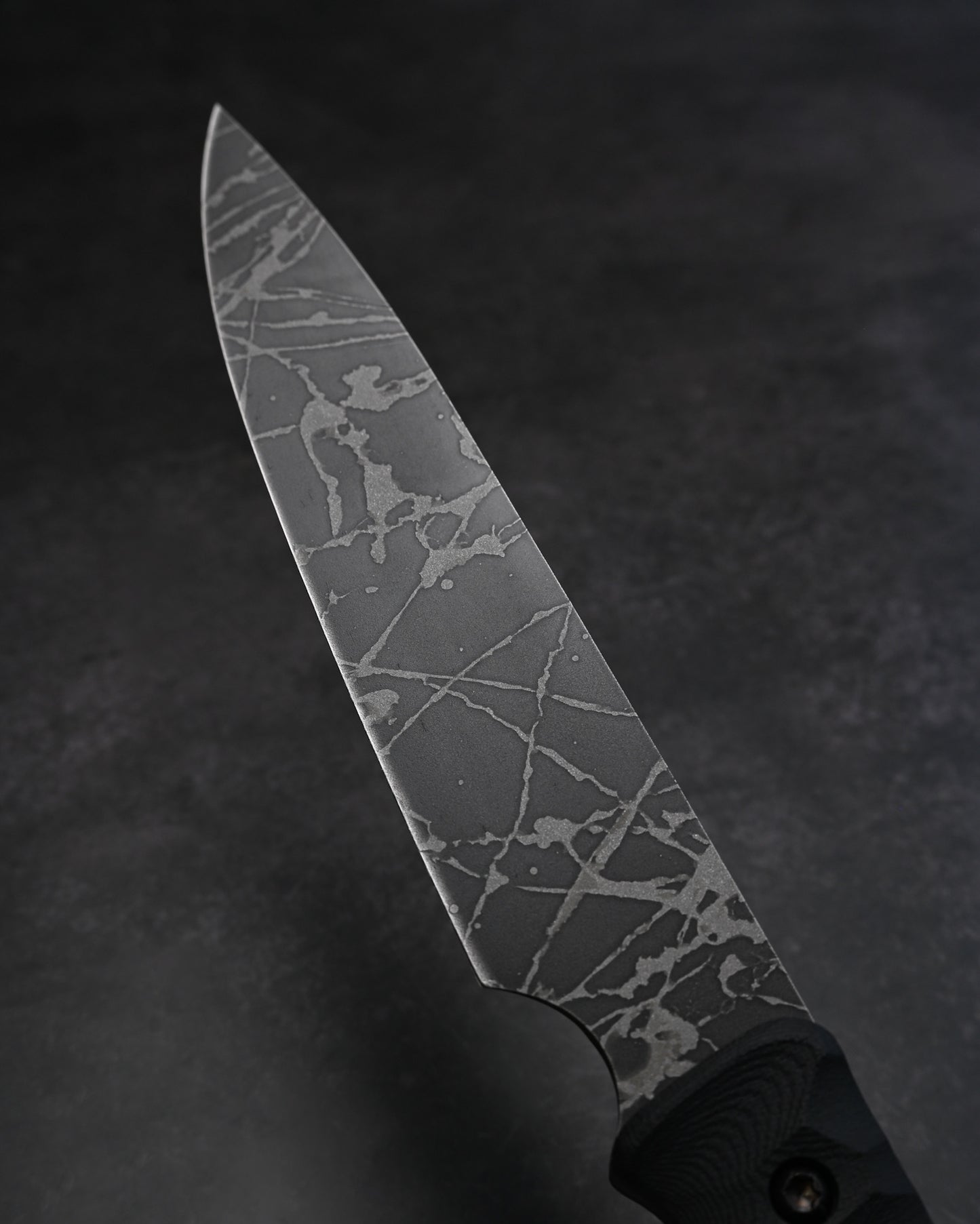 KIKUKNIVES HIEI W Rare Ginza Exhibition Edition – OU-31 Steel, Black G10 Handle, Personally Signed