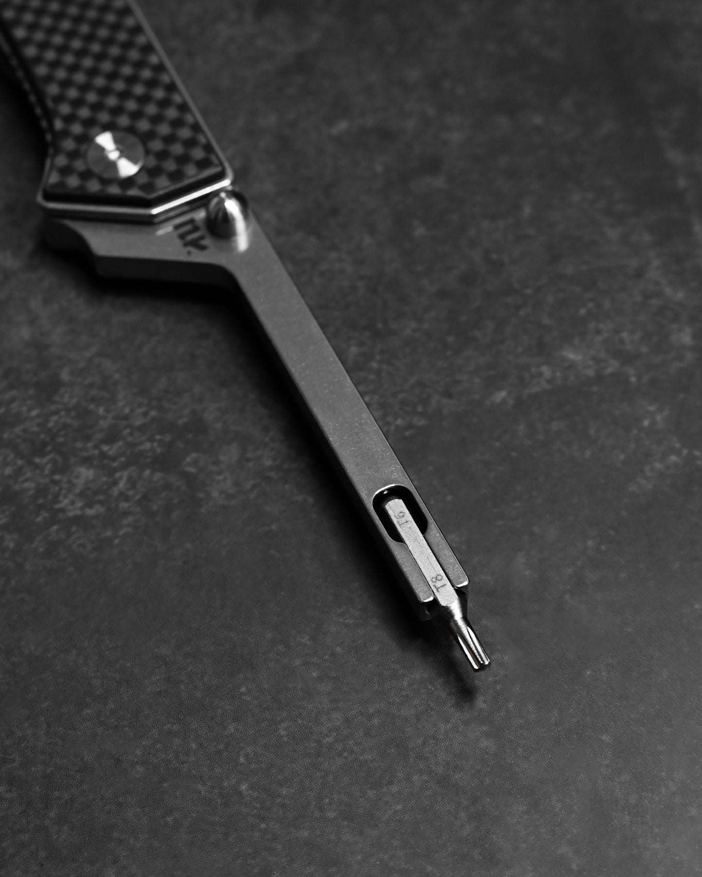 NUKNIVES T33 Multi-Functional Folding Screwdriver – Composite Carbon Fiber Handle (Includes EDC Pouch)