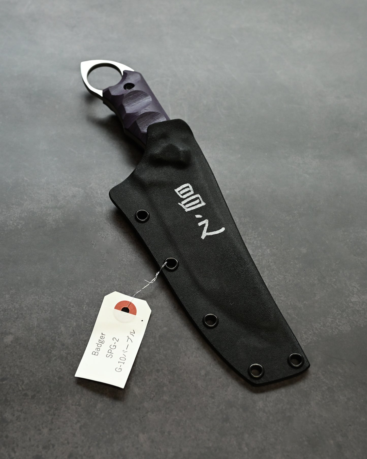 Kikuknives Badger | SPG-2 × Purple G10 | Masayuki Custom Knife [KIKU-BAG]