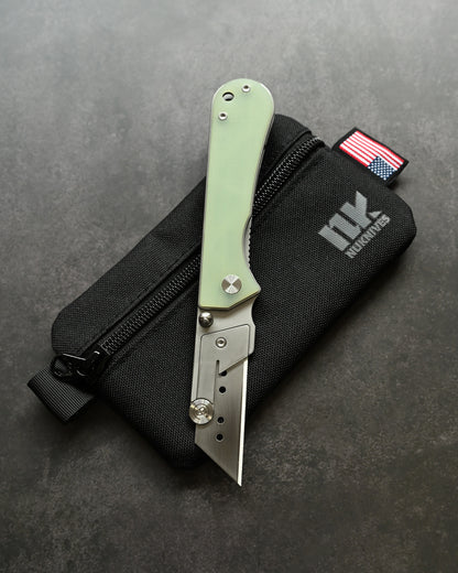 NUKNIVES Jade Green G10 Handle Quick-Open Replaceable Blade Utility Knife | Kumpanter U23