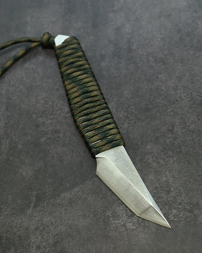 Limited Edition｜Kiku Matsuda VG10 “Short Blade” Kiridashi-Style Fixed Knife｜Paracord-Wrapped G10 Handle × Kydex Sheath｜Lightweight EDC Outdoor Knife