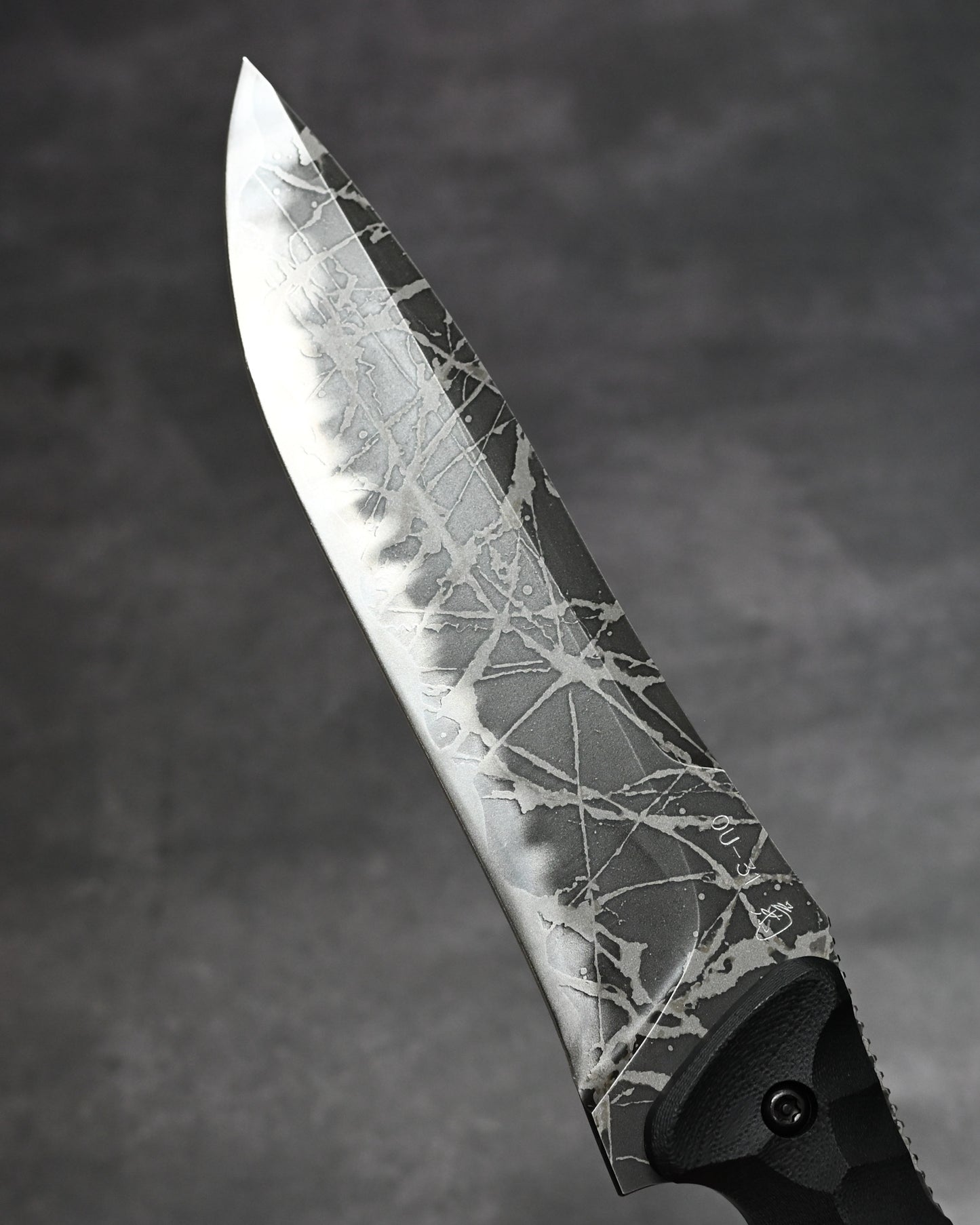 バサラ　松田菊男作  日本製 固定刃ナイフ  OU-31 鋼 × ブラック G-10